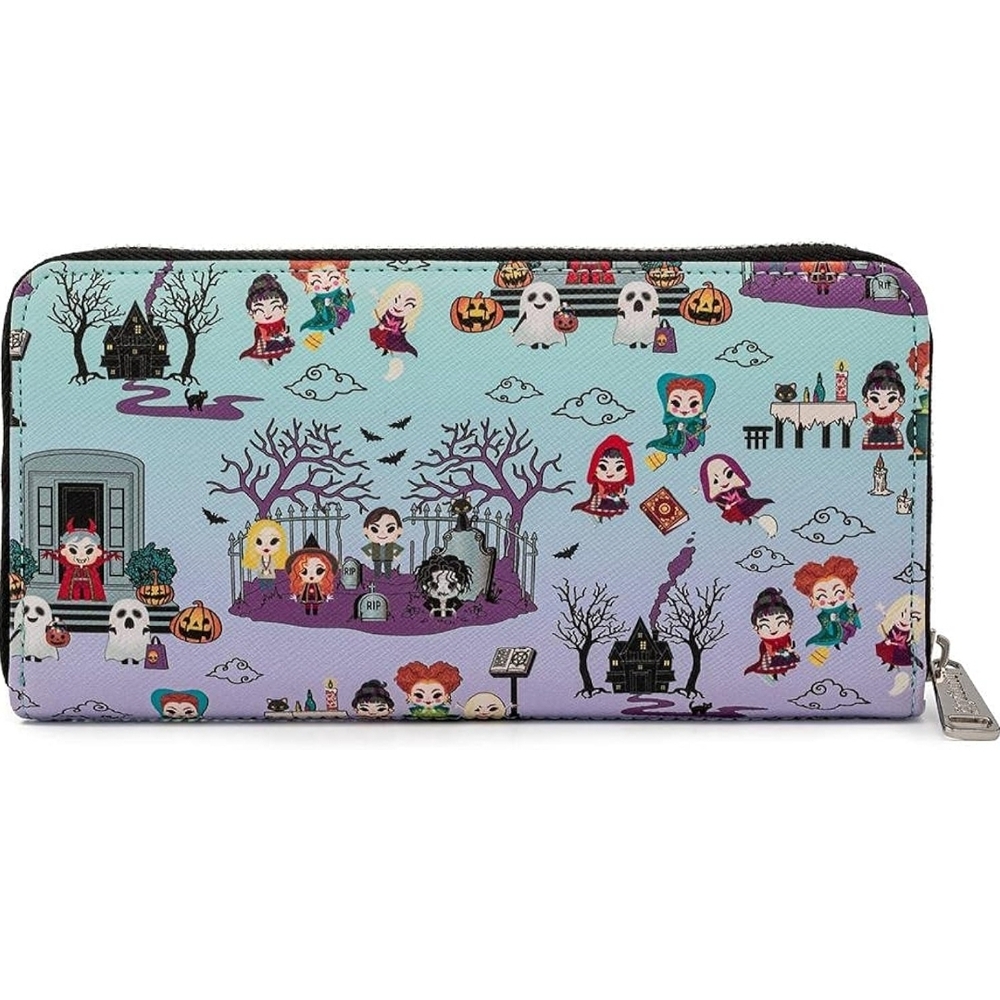 Hocus Pocus Loungefly Disney Zip Wallet - Black and Purple - Picture 3 of 6